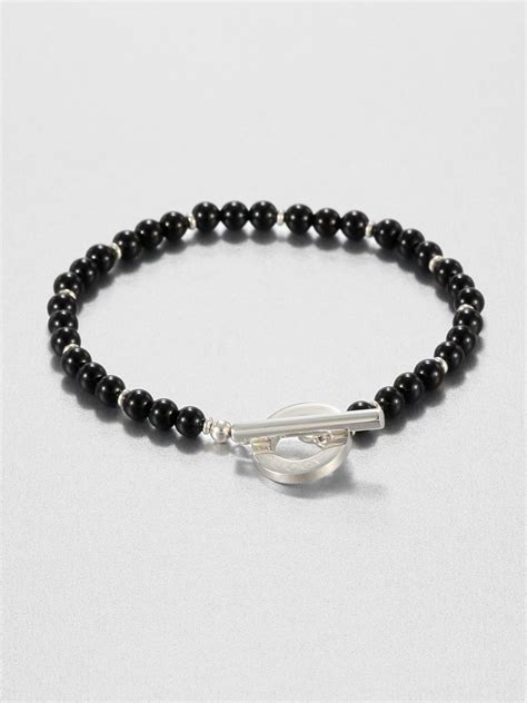 gucci clover bracelet|gucci silver and onyx necklace.